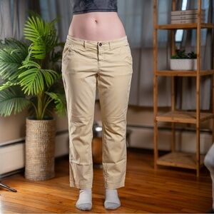 Pilcro Tan Straight Leg Pants Cotton Blend